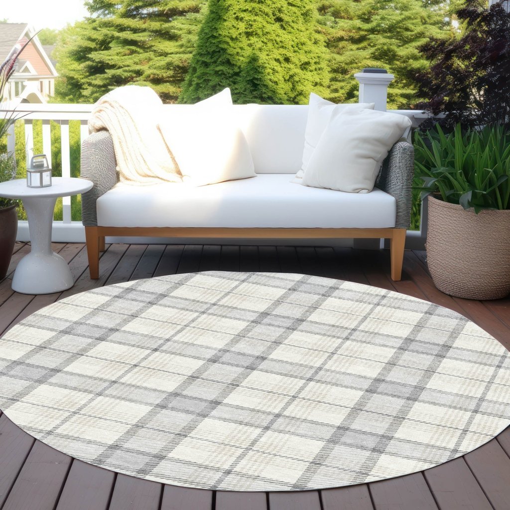 Zinara Gray Washable Indoor - Outdoor Rug - LOOMLAN - LOOMLAN Rugs - Outdoor Rugs