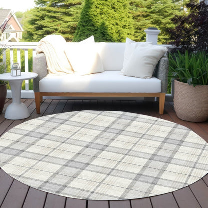 Zinara Gray Washable Indoor - Outdoor Rug - LOOMLAN - LOOMLAN Rugs - Outdoor Rugs