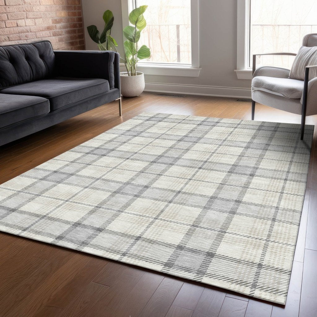 Zinara Gray Washable Indoor - Outdoor Rug - LOOMLAN - LOOMLAN Rugs - Outdoor Rugs