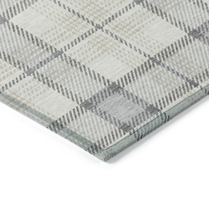 Zinara Gray Washable Indoor - Outdoor Rug - LOOMLAN - LOOMLAN Rugs - Outdoor Rugs