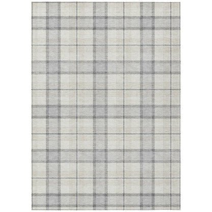 Zinara Gray Washable Indoor-Outdoor Rug