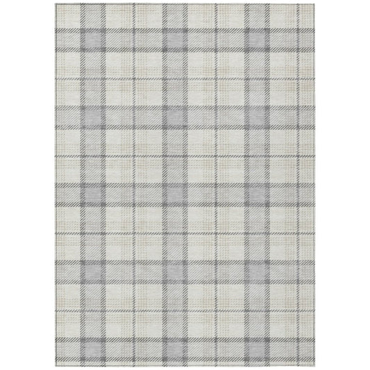Zinara Gray Washable Indoor - Outdoor Rug - LOOMLAN - LOOMLAN Rugs - Outdoor Rugs