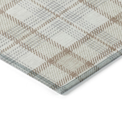 LOOMLAN Rugs Zinara Ivory Washable Indoor-Outdoor Rug