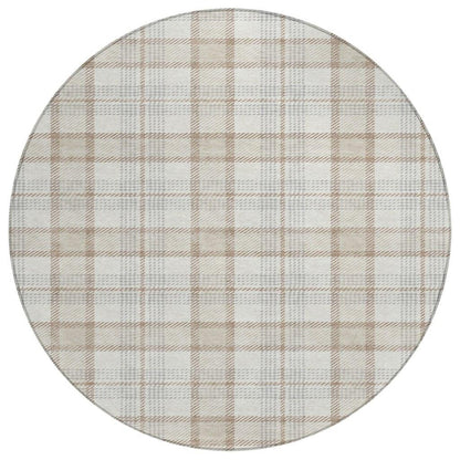 LOOMLAN Rugs Zinara Ivory Washable Indoor-Outdoor Rug