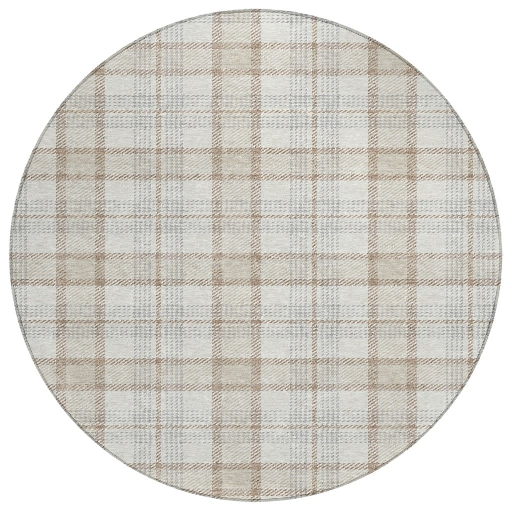 LOOMLAN Rugs Zinara Ivory Washable Indoor-Outdoor Rug
