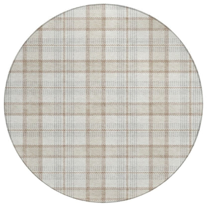 LOOMLAN Rugs Zinara Ivory Washable Indoor-Outdoor Rug