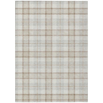 LOOMLAN Rugs Zinara Ivory Washable Indoor-Outdoor Rug