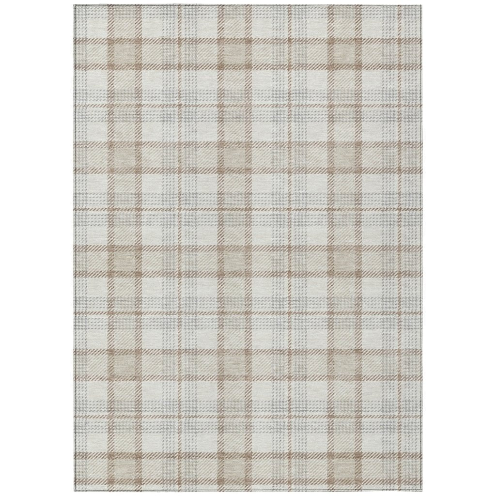 LOOMLAN Rugs Zinara Ivory Washable Indoor-Outdoor Rug