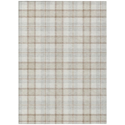 LOOMLAN Rugs Zinara Ivory Washable Indoor-Outdoor Rug