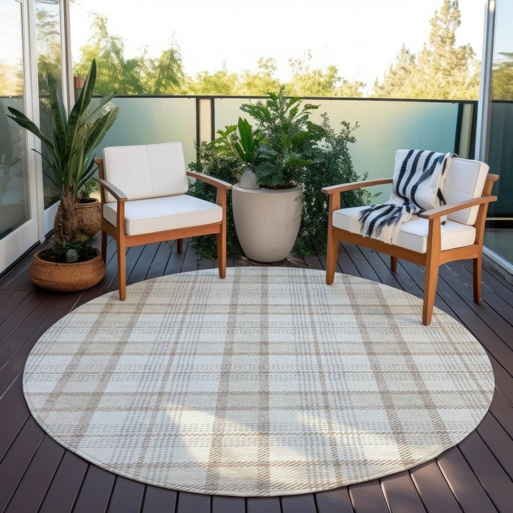 LOOMLAN Rugs Zinara Ivory Washable Indoor-Outdoor Rug