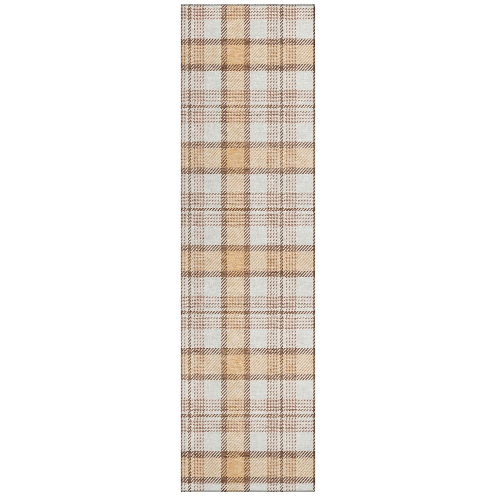LOOMLAN Rugs Zinara Orange Washable Indoor-Outdoor Rug