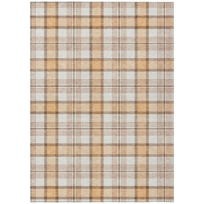 LOOMLAN Rugs Zinara Orange Washable Indoor-Outdoor Rug