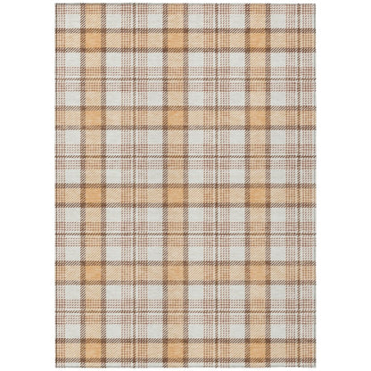 LOOMLAN Rugs Zinara Orange Washable Indoor-Outdoor Rug