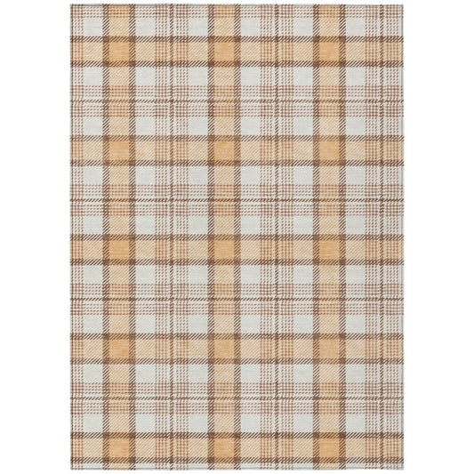 LOOMLAN Rugs Zinara Orange Washable Indoor-Outdoor Rug
