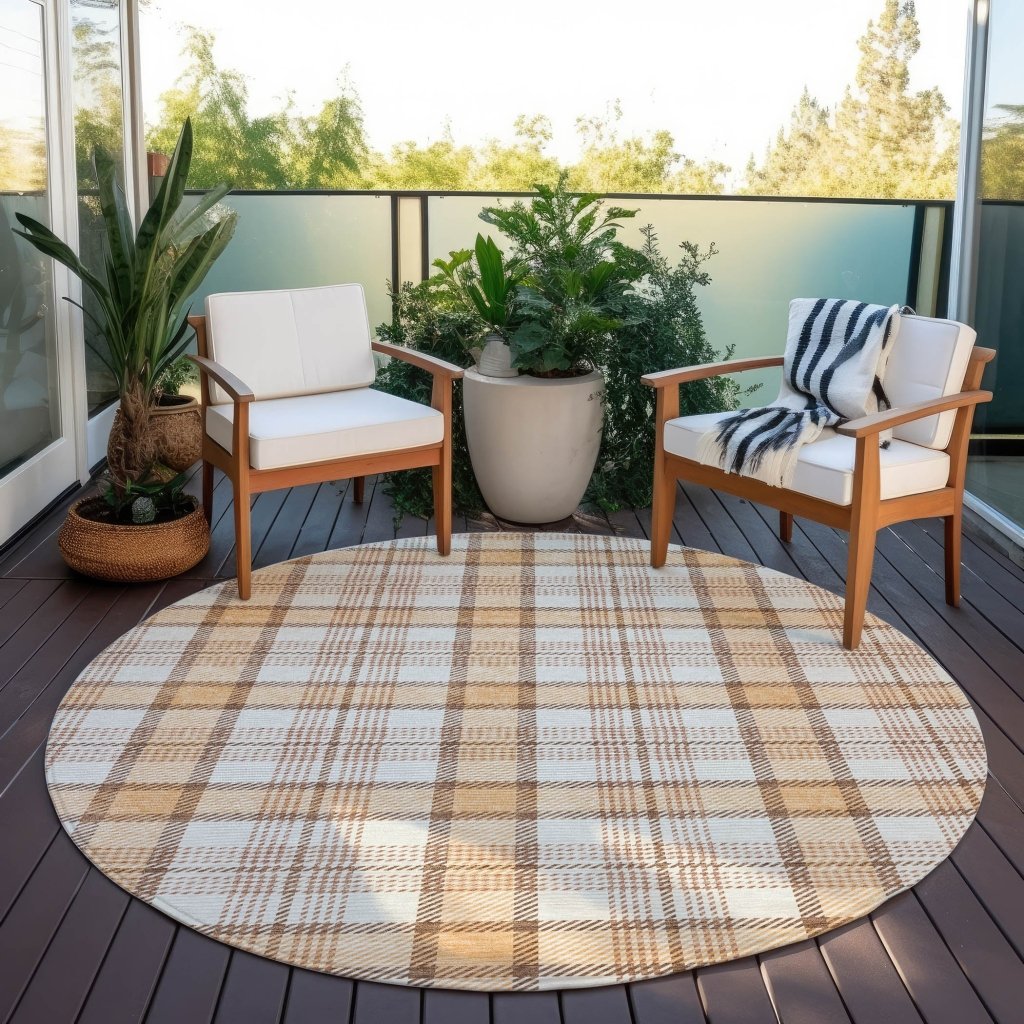 LOOMLAN Rugs Zinara Orange Washable Indoor-Outdoor Rug