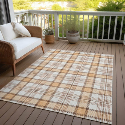 LOOMLAN Rugs Zinara Orange Washable Indoor-Outdoor Rug