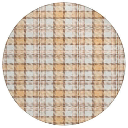 LOOMLAN Rugs Zinara Orange Washable Indoor-Outdoor Rug