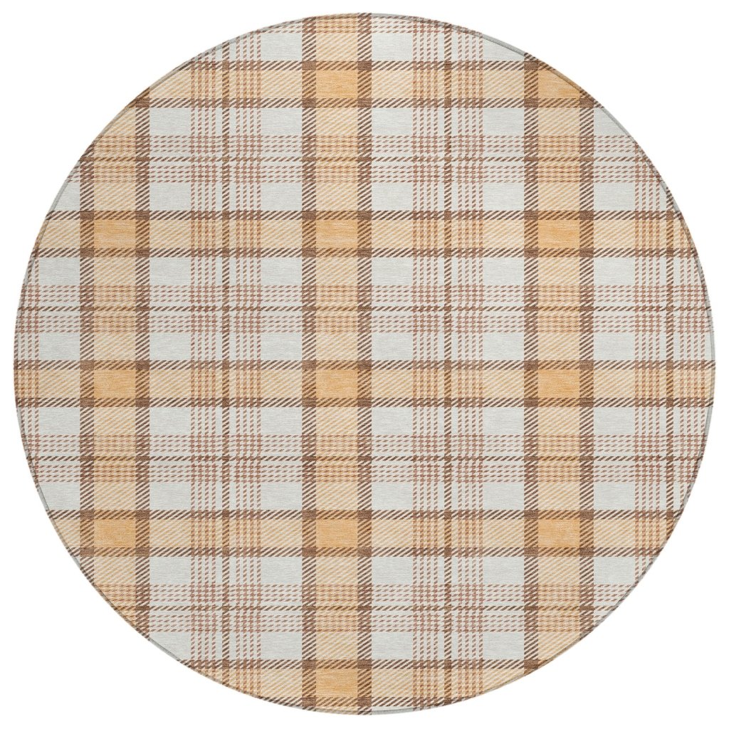 LOOMLAN Rugs Zinara Orange Washable Indoor-Outdoor Rug