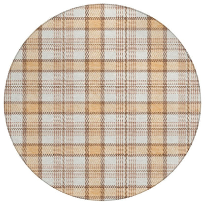 LOOMLAN Rugs Zinara Orange Washable Indoor-Outdoor Rug