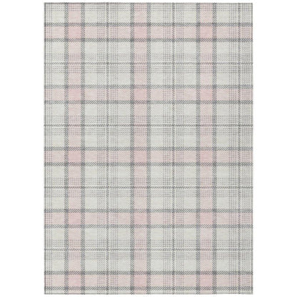 LOOMLAN Rugs Zinara Pink Washable Indoor-Outdoor Rug