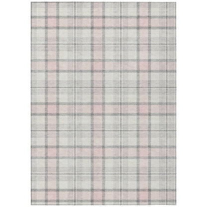 LOOMLAN Rugs Zinara Pink Washable Indoor-Outdoor Rug