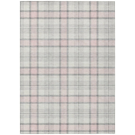 LOOMLAN Rugs Zinara Pink Washable Indoor-Outdoor Rug