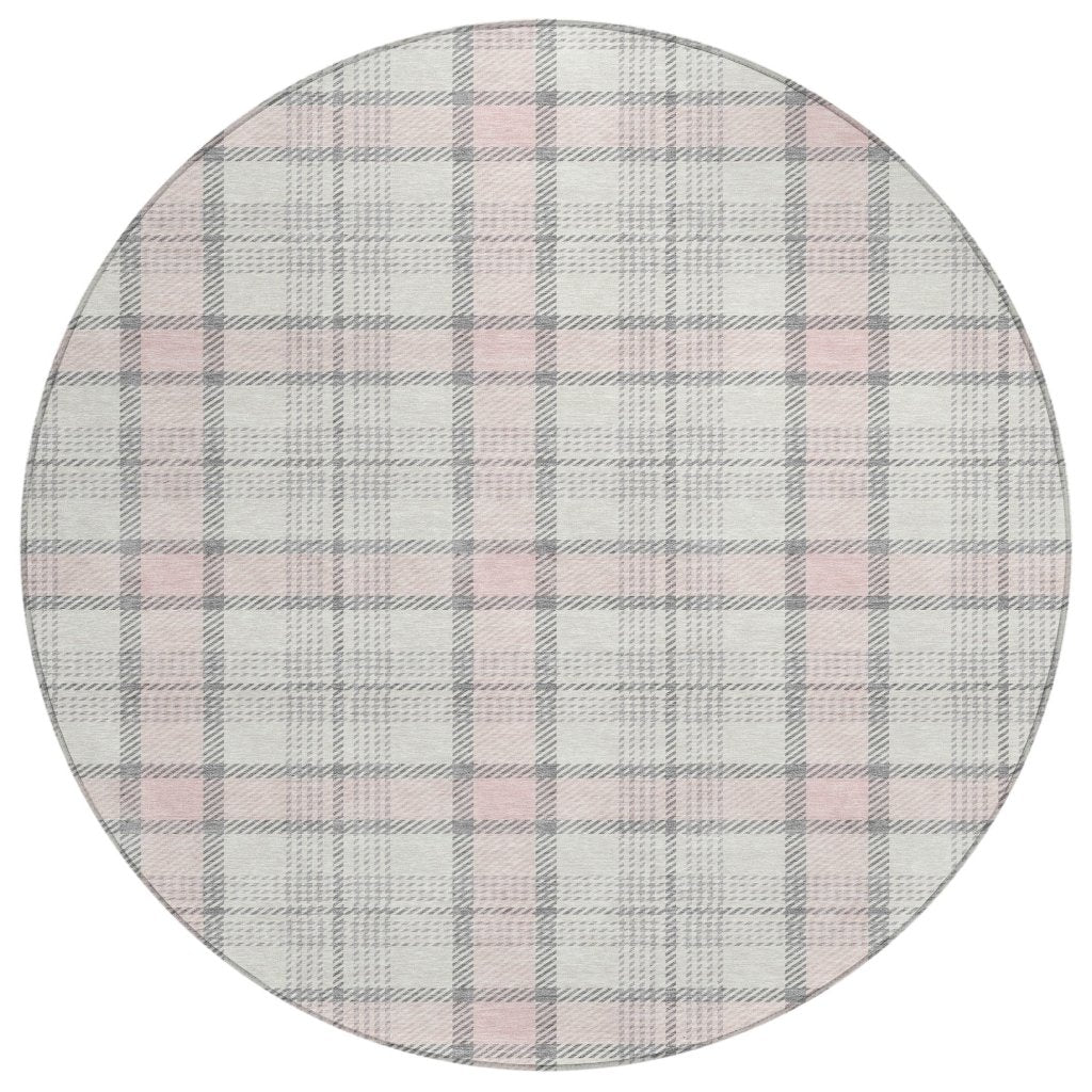 LOOMLAN Rugs Zinara Pink Washable Indoor-Outdoor Rug