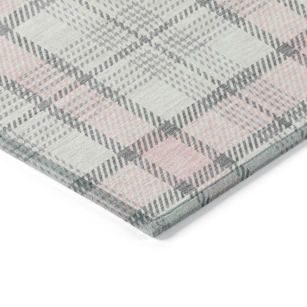 LOOMLAN Rugs Zinara Pink Washable Indoor-Outdoor Rug