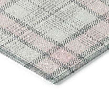 LOOMLAN Rugs Zinara Pink Washable Indoor-Outdoor Rug