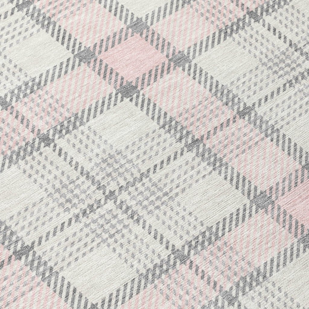 LOOMLAN Rugs Zinara Pink Washable Indoor-Outdoor Rug