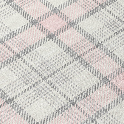 LOOMLAN Rugs Zinara Pink Washable Indoor-Outdoor Rug