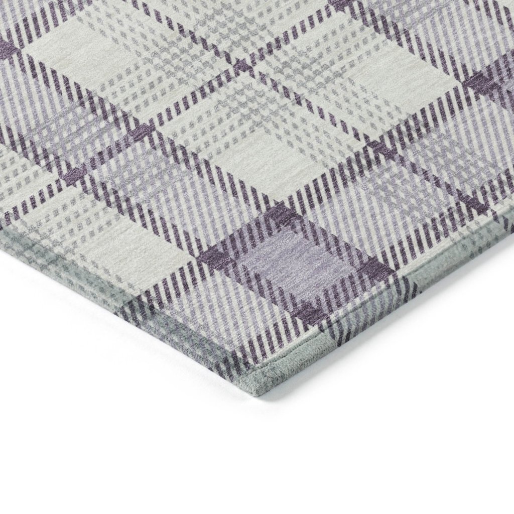 LOOMLAN Rugs Zinara Purple Washable Indoor-Outdoor Rug