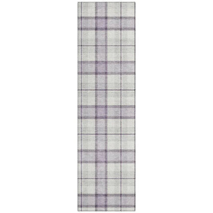 LOOMLAN Rugs Zinara Purple Washable Indoor-Outdoor Rug