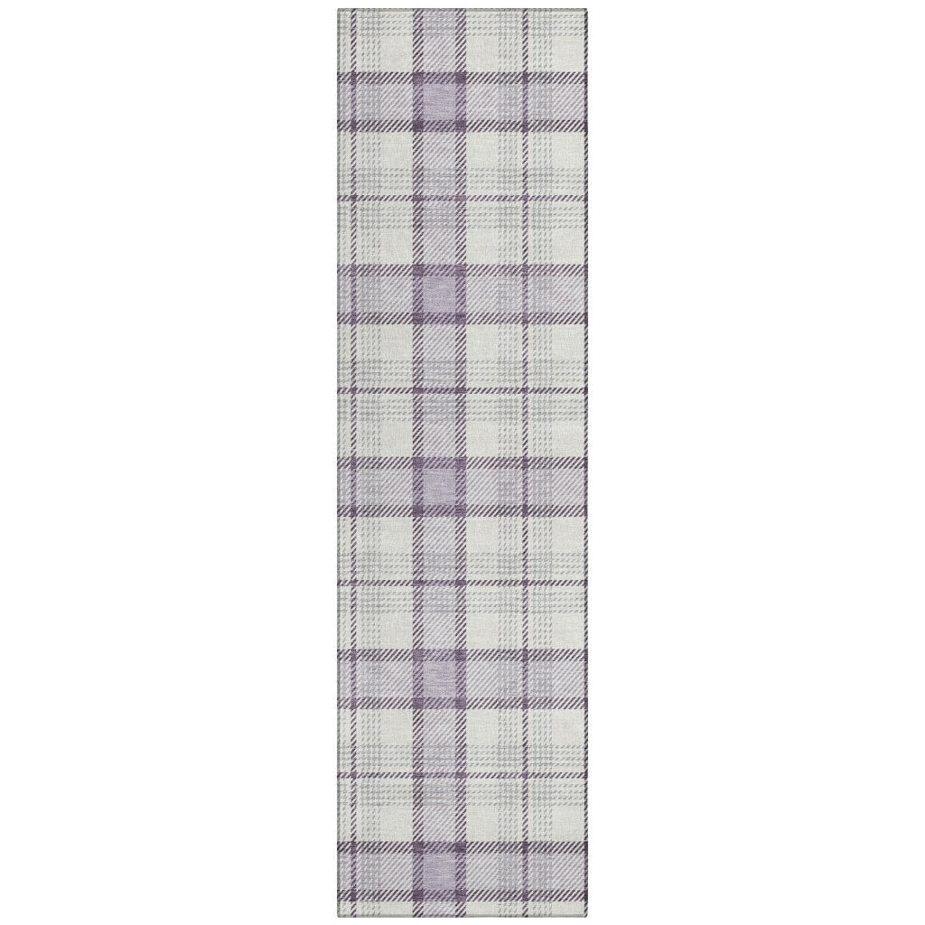 LOOMLAN Rugs Zinara Purple Washable Indoor-Outdoor Rug