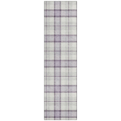 LOOMLAN Rugs Zinara Purple Washable Indoor-Outdoor Rug