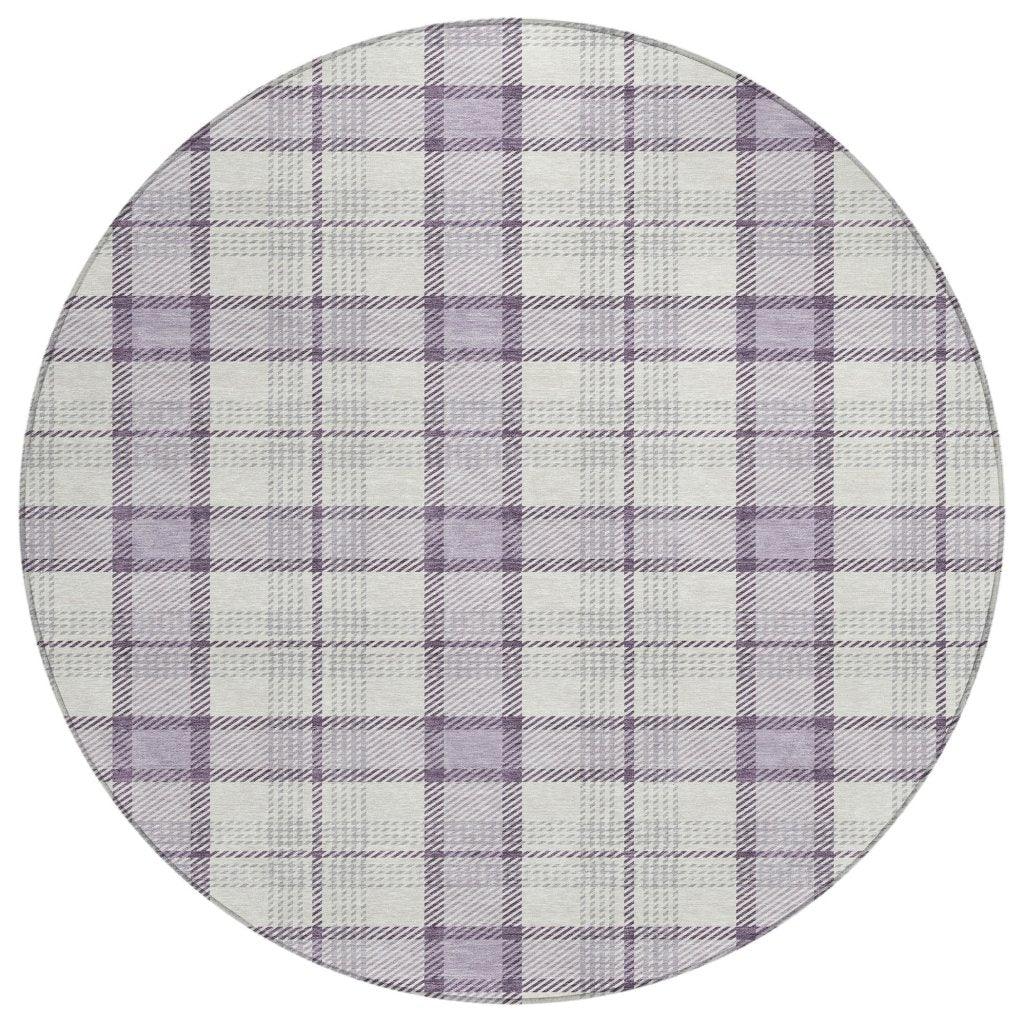 LOOMLAN Rugs Zinara Purple Washable Indoor-Outdoor Rug