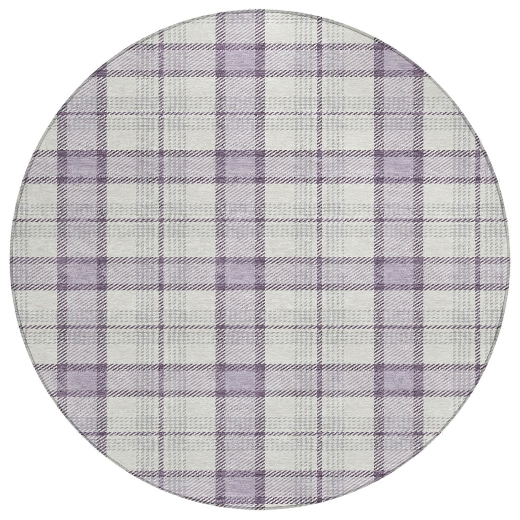 LOOMLAN Rugs Zinara Purple Washable Indoor-Outdoor Rug