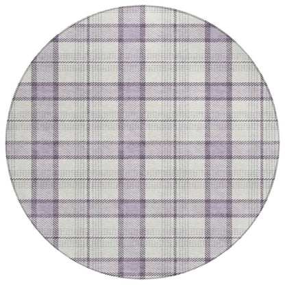 LOOMLAN Rugs Zinara Purple Washable Indoor-Outdoor Rug