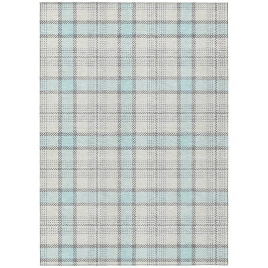 LOOMLAN Rugs Zinara Sky Washable Indoor-Outdoor Rug