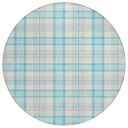 LOOMLAN Rugs Zinara Teal Washable Indoor-Outdoor Rug