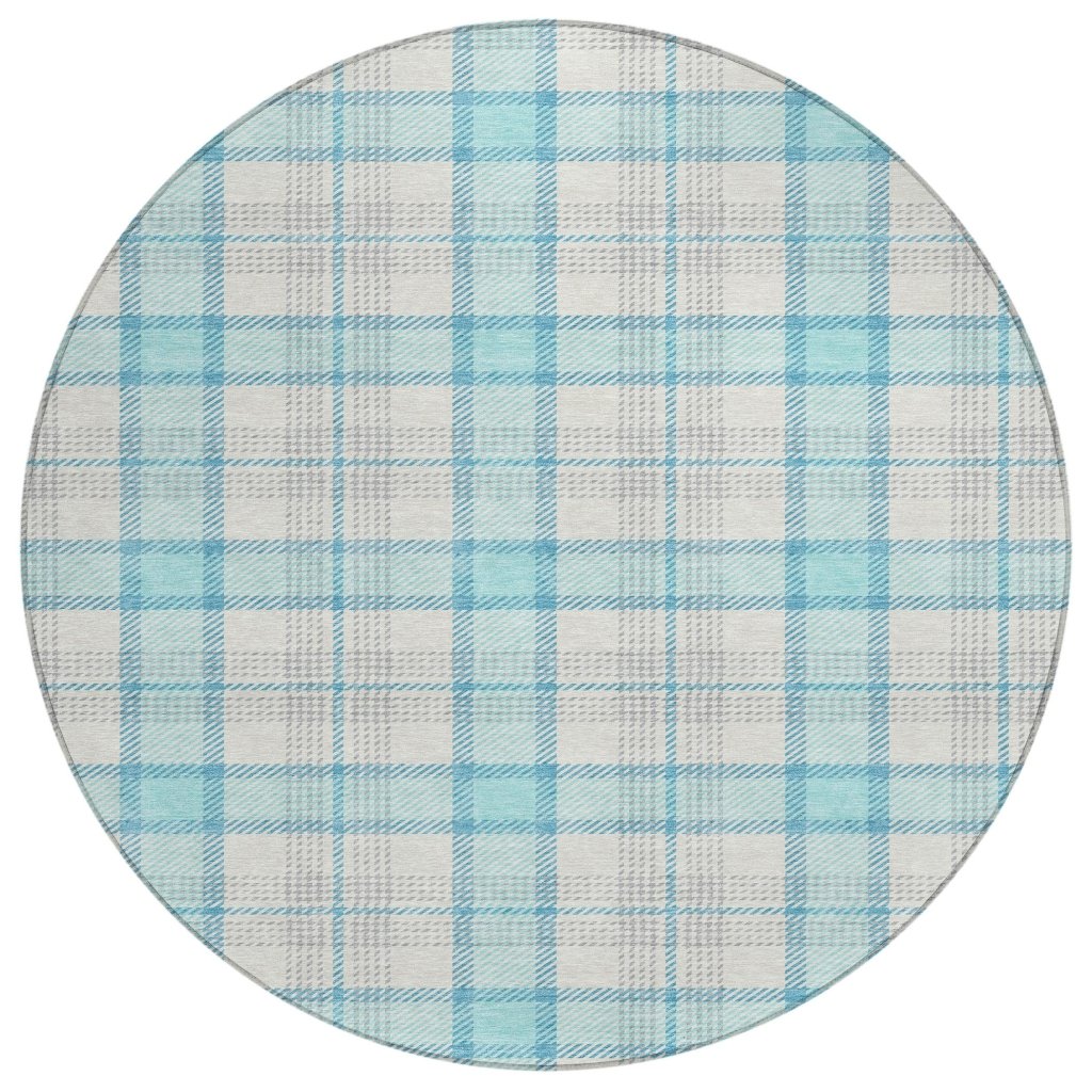 LOOMLAN Rugs Zinara Teal Washable Indoor-Outdoor Rug