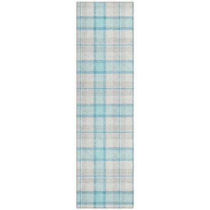 LOOMLAN Rugs Zinara Teal Washable Indoor-Outdoor Rug