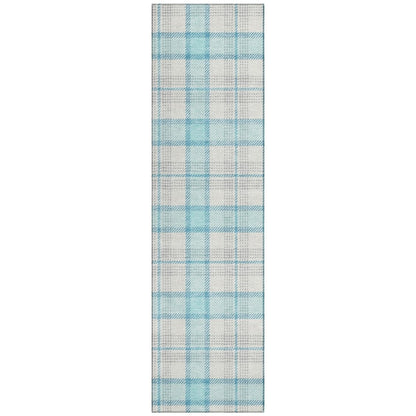 LOOMLAN Rugs Zinara Teal Washable Indoor-Outdoor Rug