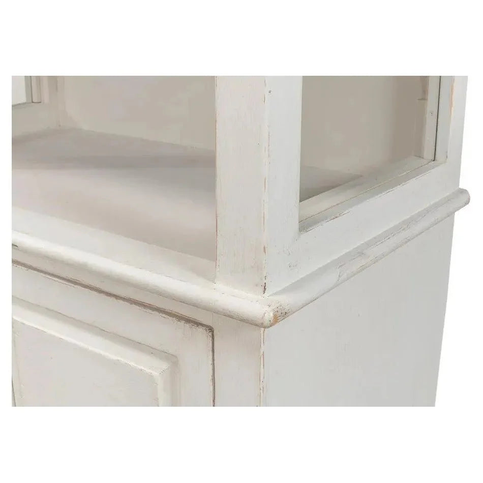 Zoey Bookcase Open Shelves Antique White - LOOMLAN - Sarreid - Bookcases