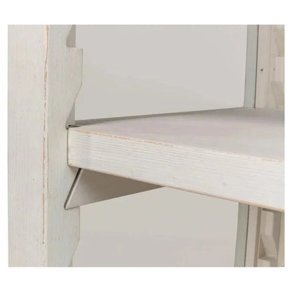 Zoey Bookcase Open Shelves Antique White - LOOMLAN - Sarreid - Bookcases