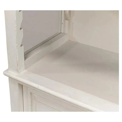 Zoey Bookcase Open Shelves Antique White - LOOMLAN - Sarreid - Bookcases