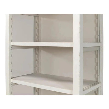 Zoey Bookcase Open Shelves Antique White - LOOMLAN - Sarreid - Bookcases