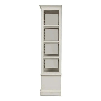 Zoey Bookcase Open Shelves Antique White - LOOMLAN - Sarreid - Bookcases