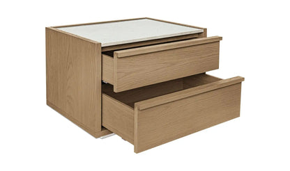 Ashcroft Two Drawers Wood Nightstand