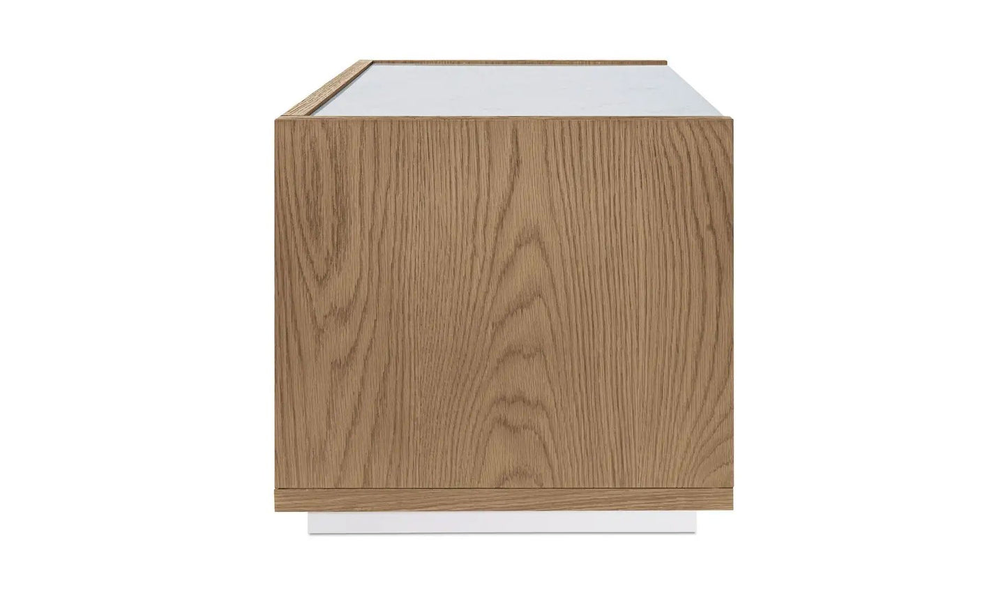 Ashcroft Two Drawers Wood Nightstand